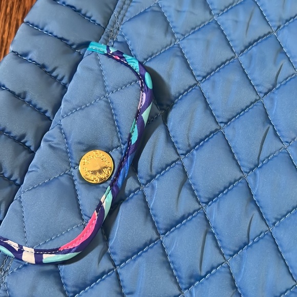 Lilly Pulitzer Girls Lucy Bay Blue Quilted Vest & Sea Jewels Print size L (8-10) - Picture 4 of 7